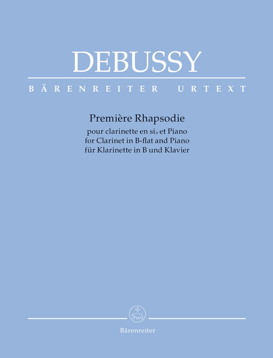 Première Rhapsodie For Clarinet In B-Flat And Piano