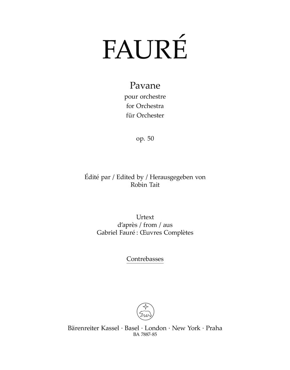 Pavane For Orchestra Op. 50 N 100A