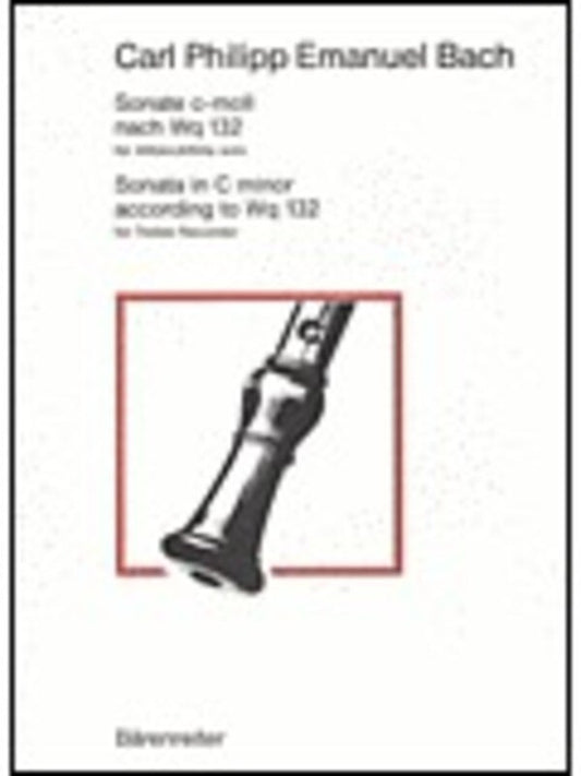 Cpe Bach - Sonata C Minor Wq 132 Treble Recorder Solo (Softcover Book) Book