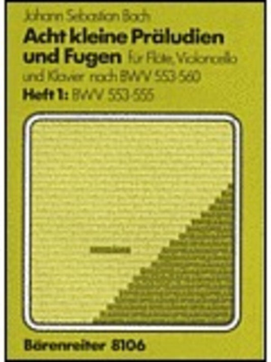Short Preludes And Fugues 8 Nos 1-3 Flute Vc Piano Book