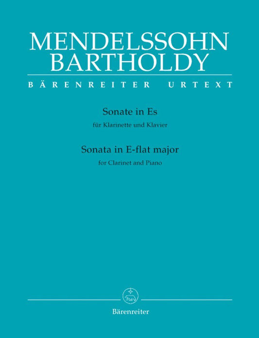 Sonata E Flat Clarinet Piano by Felix Mendelssohn Bartholdy, Barenreiter, 46 pages