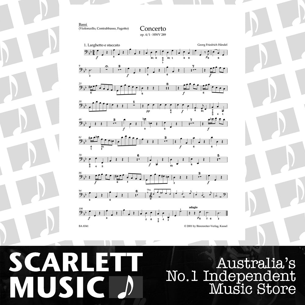 Concerto For Organ And Orchestra In G Minor Op. 4/1 Hwv 289 — view 2