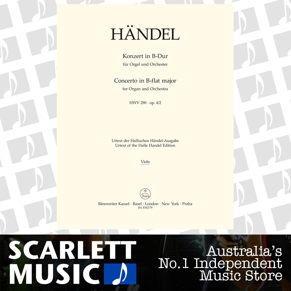 Concerto For Organ And Orchestra In B-Flat Major Op. 4/2 Hwv 290 — view 2