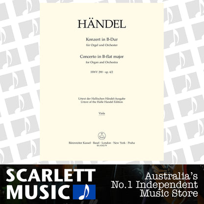 Concerto For Organ And Orchestra In B-Flat Major Op. 4/2 Hwv 290 — view 2