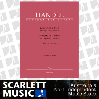Concerto For Organ And Orchestra In G Minor Op. 4/3 Hwv 291 — view 2