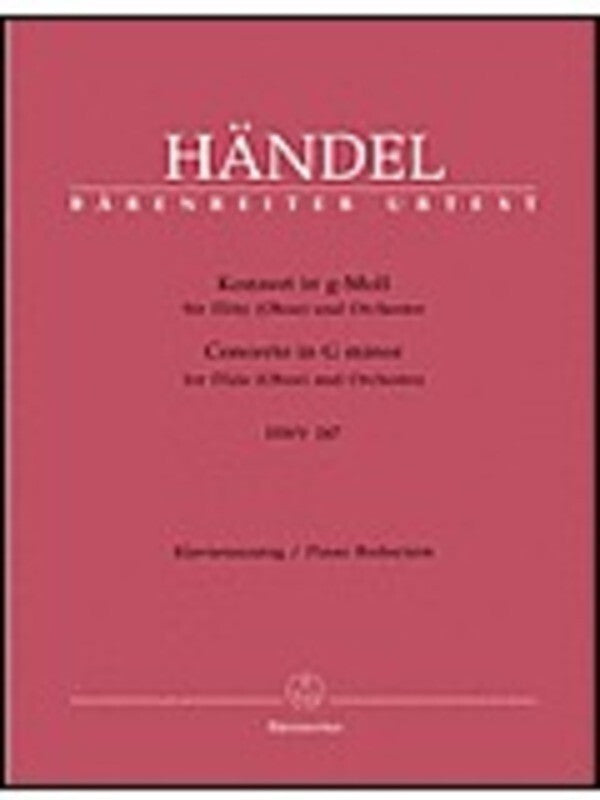 Concerto G Min Hwv 287 Flute Or Oboe Piano Book