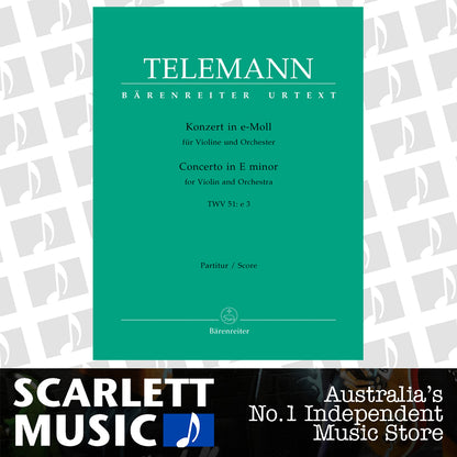 Concerto For Violin And Orchestra In E Minor Twv 51:E3 — view 2