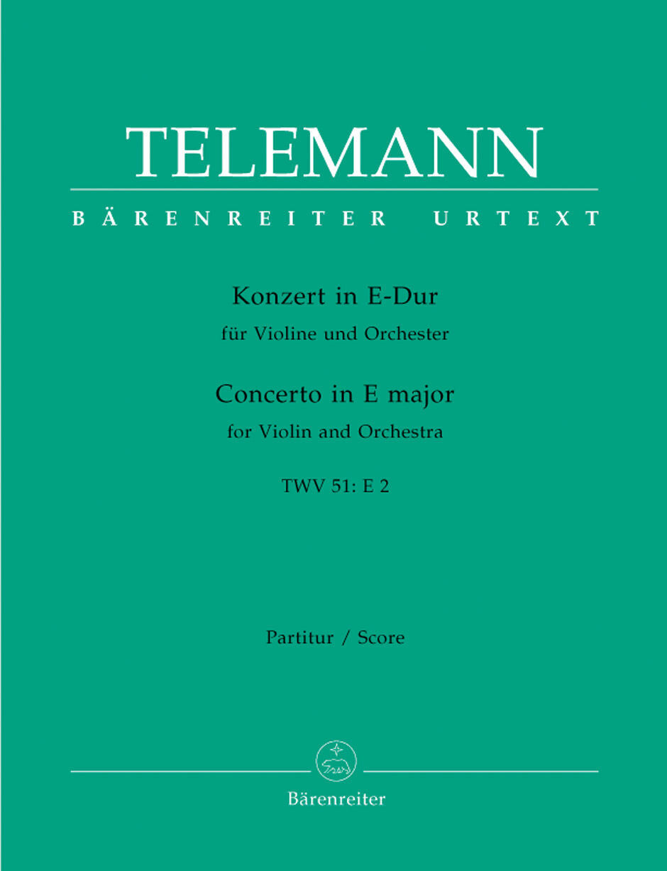 Violin Concerto in E TWV51:E2 Full Score Sheet Music