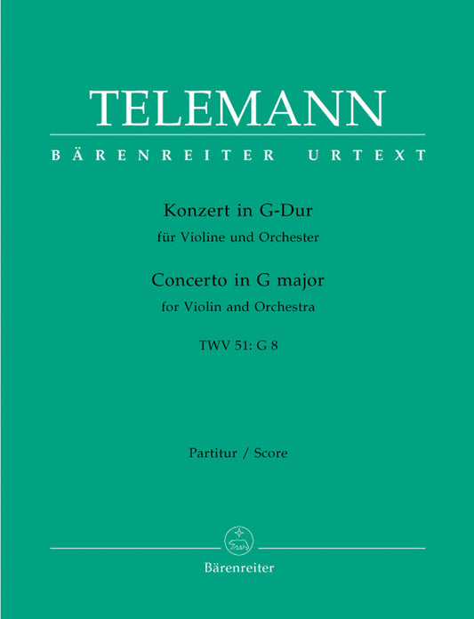 Concerto For Violin And Orchestra In G Major Twv 51:G8