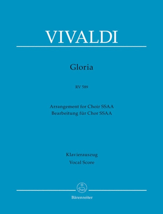 Gloria Rv 589 SSAA Latin Urtext