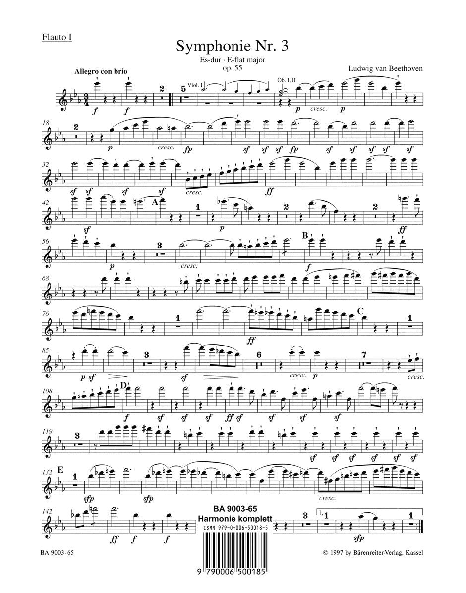 Symphony No 3 Wind Set - Full Orchestra Sheet Music