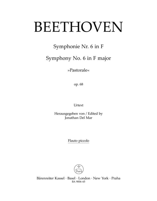 Symphony No 6 in F Wind Set - Full Orchestra Sheet Music