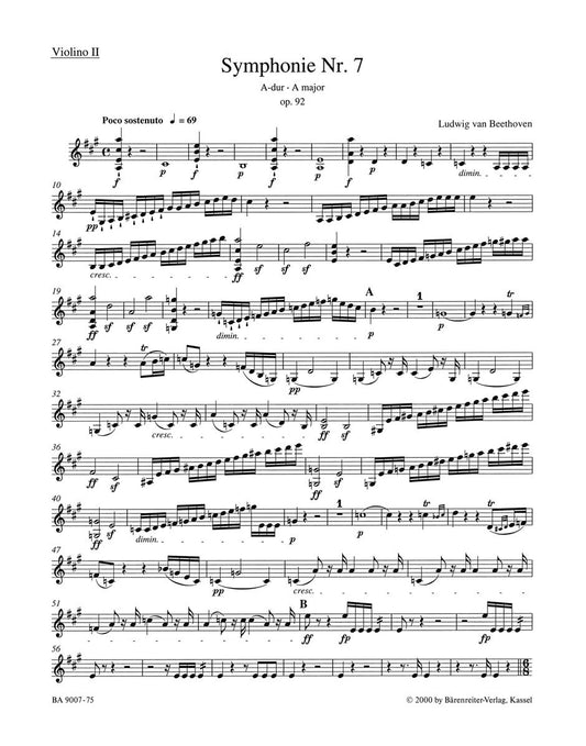 Symphony No 7 in A Op 92 for Violin 2