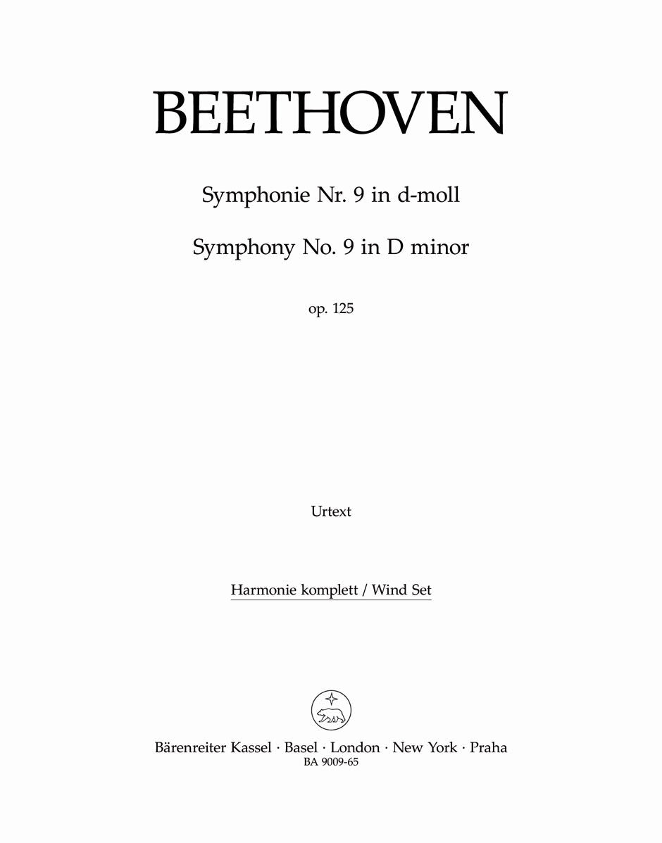 Symphony No 9 for Violin 1 Arranged by Del Mar