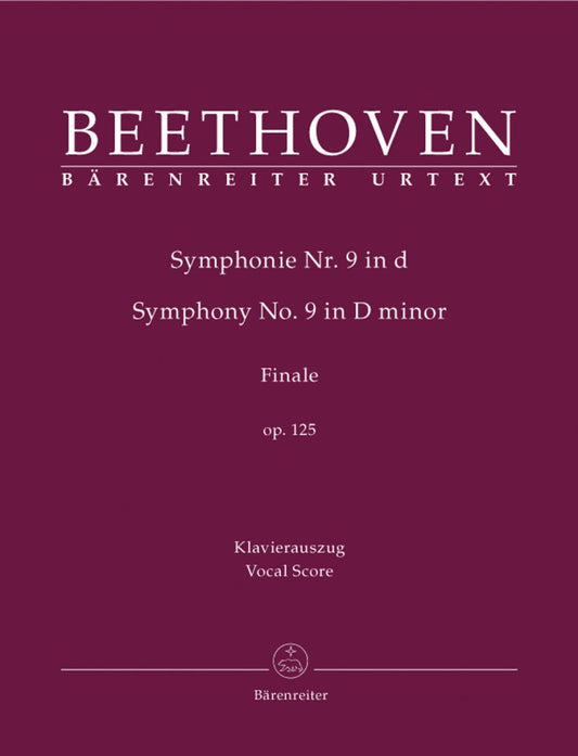 Beethoven: Symphony No. 9, Op. 125 in D Minor — Vocal Score, Urtext (Bärenreiter)