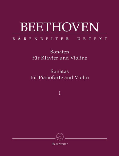 Beethoven Sonatas for Violin and Piano Volume 1 by Ludwig Van Beethoven, edited by Clive Brown, Barenreiter BA9014