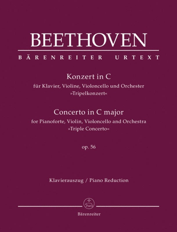 Triple Concerto Op 56 C Piano Violin Vc Book