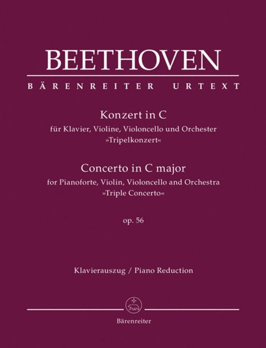 Triple Concerto Op 56 C Piano Violin Vc Book