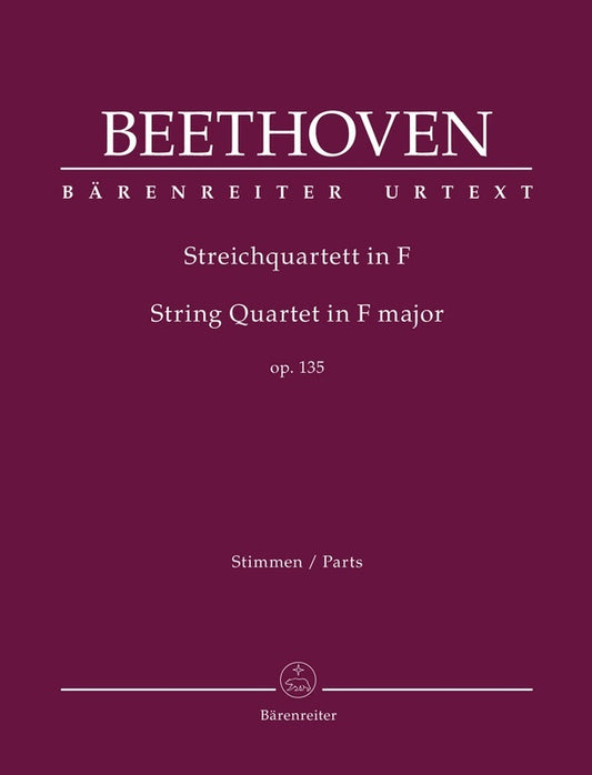 Beethoven - String Quartet F Major Op 135 Set Of Parts Set of Parts (Viola|Cello|2 Violins)