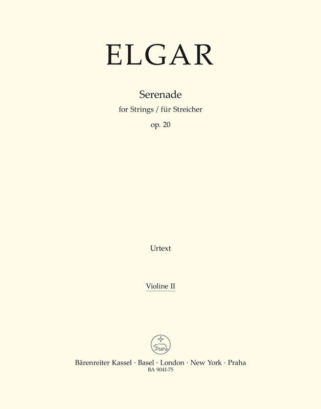 Serenade For Strings Op 20 Violin2 Part Book