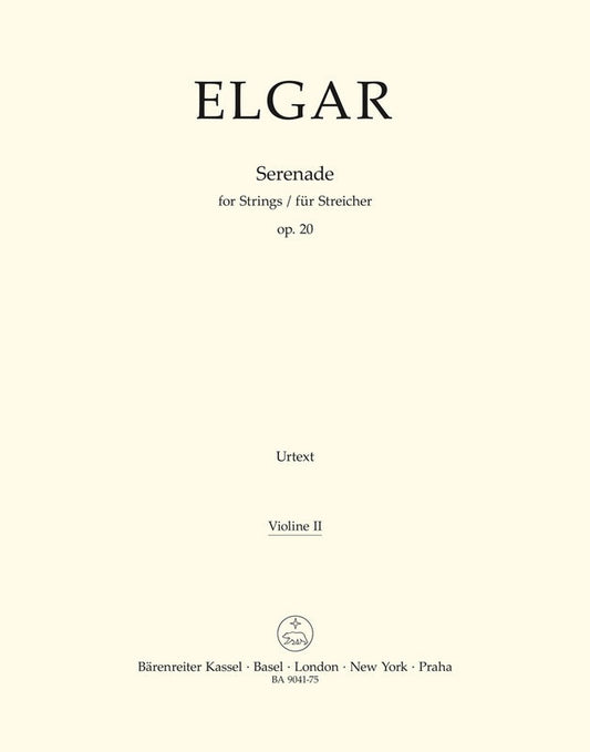 Serenade For Strings Op 20 Violin2 Part Book