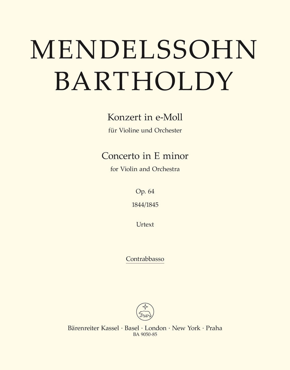 Concerto For Violin And Orchestra In E Minor Op. 64