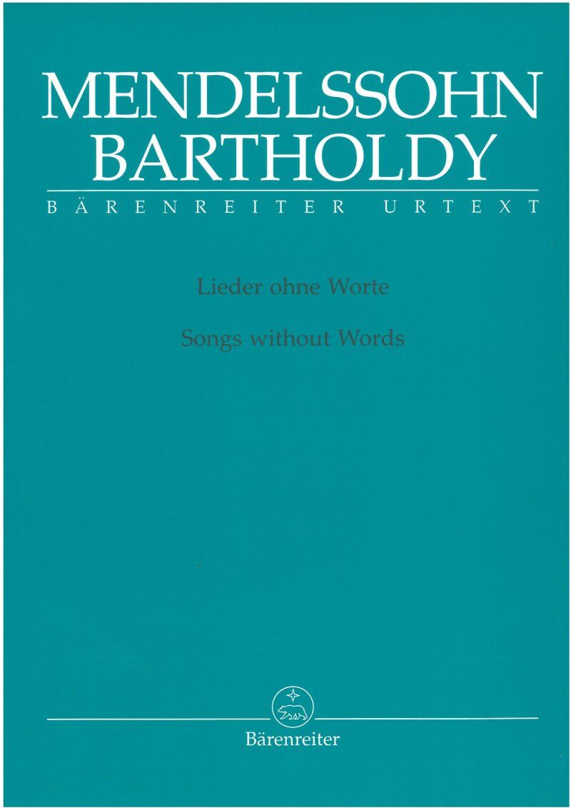 Mendelssohn Songs Without Words for Piano - Urtext Edition, 231 Pages, Edited by R. Larry Todd, Barenreiter