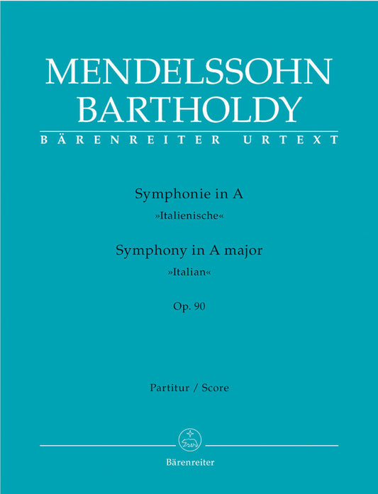 Symphony in A Major Op 90 Italian Full Score by Mendelssohn, Edited by Hogwood, for Full Orchestra