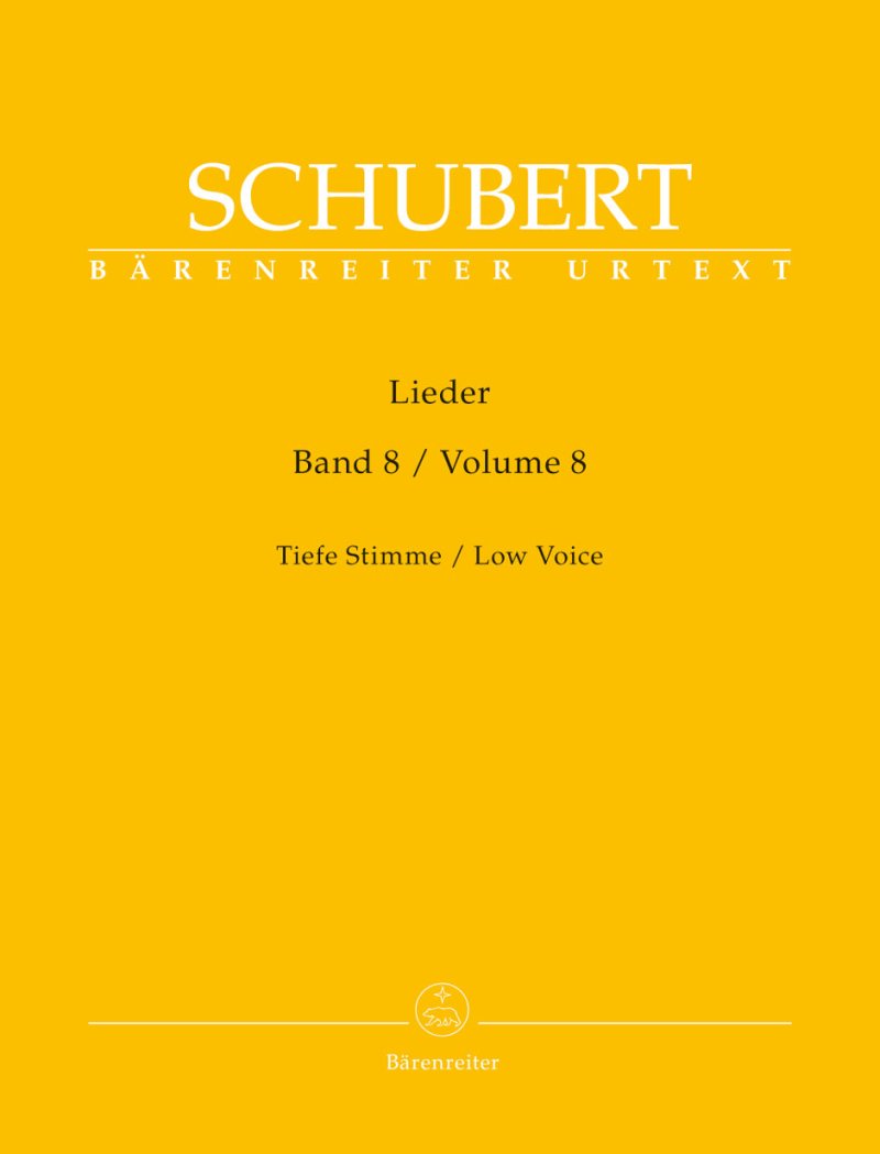 Schubert: Lieder, Vol. 8 — Low Voice, Urtext (Bärenreiter)