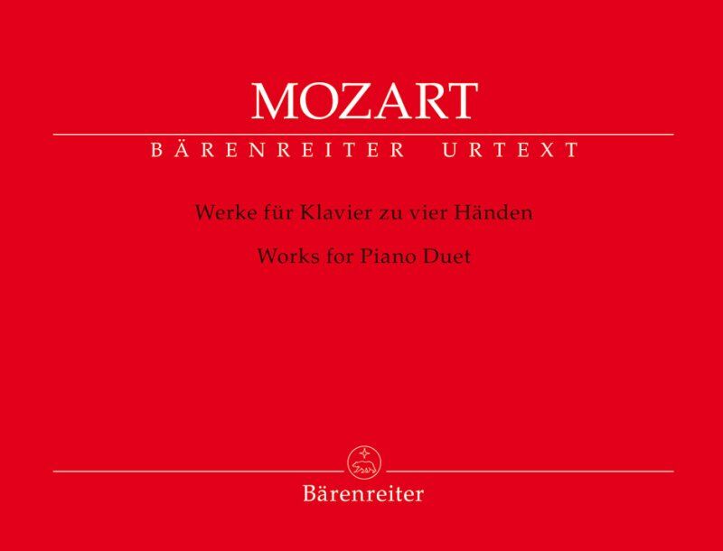 Complete Works Piano Duet by Mozart - Barenreiter Urtext Edition