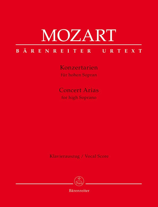 Mozart Concert Arias for High Soprano Vocal Score 144 Pages Urtext Edition