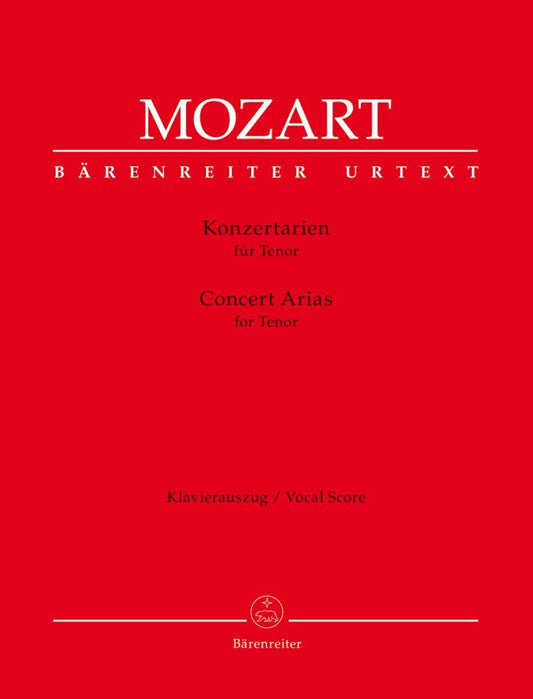 Mozart Concert Arias for Tenor Vocal Score - Barenreiter Urtext Edition, 99 Pages