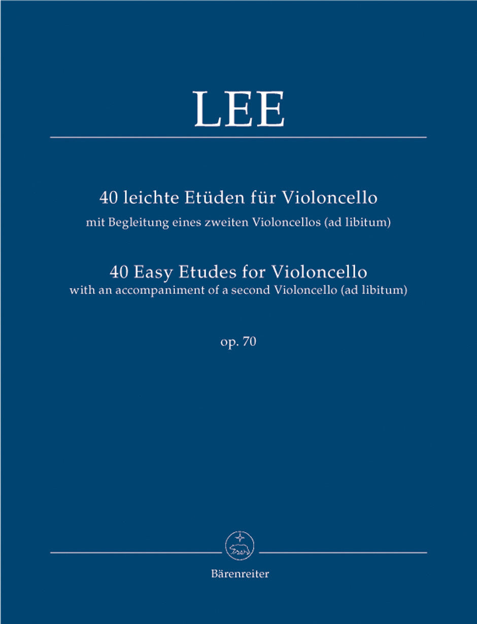 40 Easy Etudes For Violoncello With An Accompaniment Of A 2nd Violoncello (Ad Lib.) Op. 70
