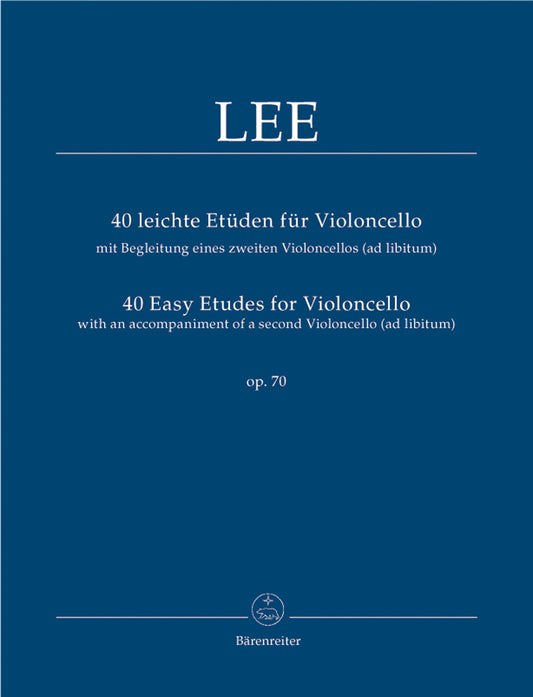 40 Easy Etudes For Violoncello With An Accompaniment Of A 2nd Violoncello (Ad Lib.) Op. 70