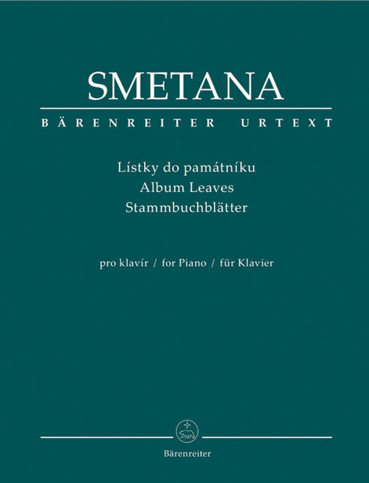 Smetana Album Leaves for Piano, 87 Pages, Urtext Edition by Barenreiter