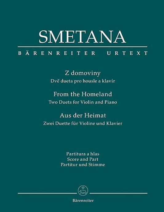 From My Native Country Violin Piano Ed Bartos Book