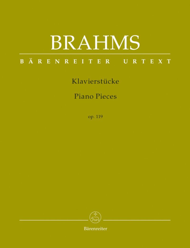 Brahms Piano Pieces Op. 119 Urtext Edition, 31 Pages, Barenreiter