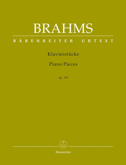 Brahms Piano Pieces Op. 119 Urtext Edition, 31 Pages, Barenreiter