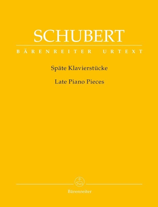 Schubert - Late Piano Pieces (Softcover Book) Urtext Edition Book