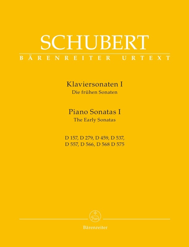 Schubert - Piano Sonatas Vol 1 Early Sonatas Urtext Softcover Book (Piano)