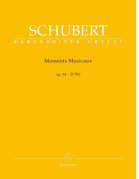 Schubert - Moments Musicaux Op 94 D 780 Piano (Softcover Book) Urtext Edition Book