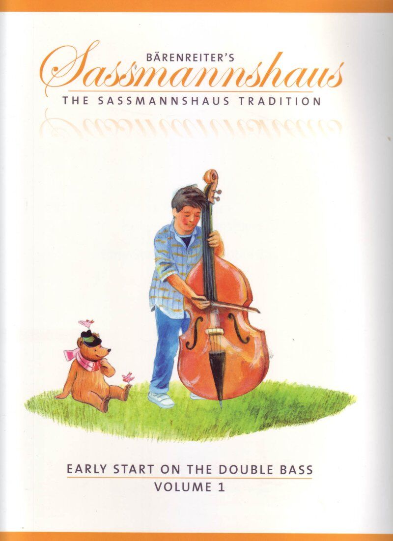 Early Start on the Double Bass Volume 1 by Barenreiter, 72 pages, beginner method for double bass students.