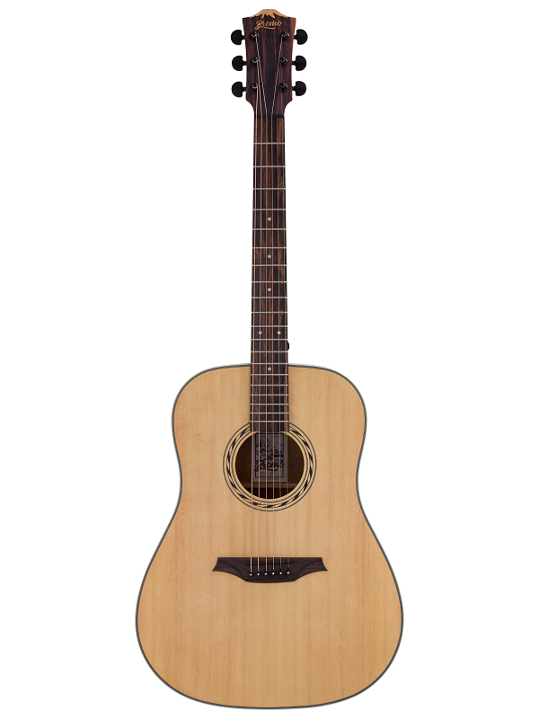 Bromo BAA1 Appalachia Series Dreadnought Acoustic Guitar with Spruce Top and Mahogany Back — view 2