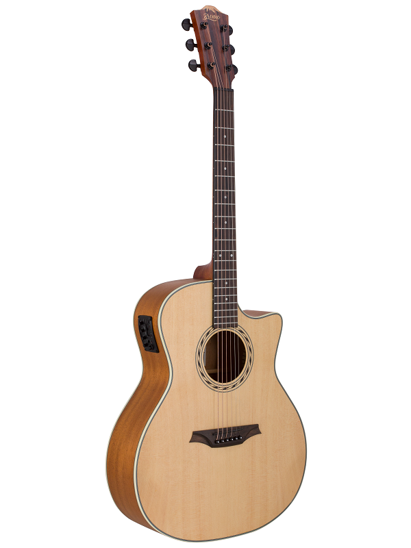 Bromo BAA2 Appalachia Series Cutaway Electric Acoustic Guitar with EQ Preamp — view 6