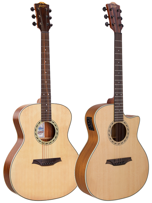Bromo BAA2 Appalachia Series Acoustic Guitar with 4 Band EQ Preamp and Venetian Cutaway