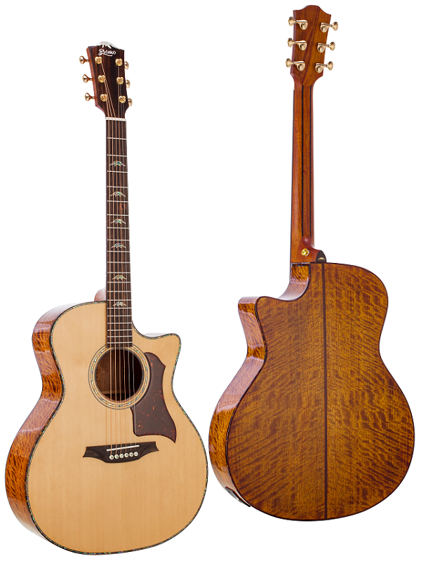 Bromo BAN2CE Denali Series Grand Auditorium Acoustic Guitar w/ Solid Spruce Top & Pickup & Cutaway