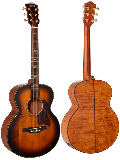 Bromo BAN8EVS Denali Series Mini Jumbo Acoustic Guitar Vintage Sunburst w/ Solid Spruce Top & Pickup