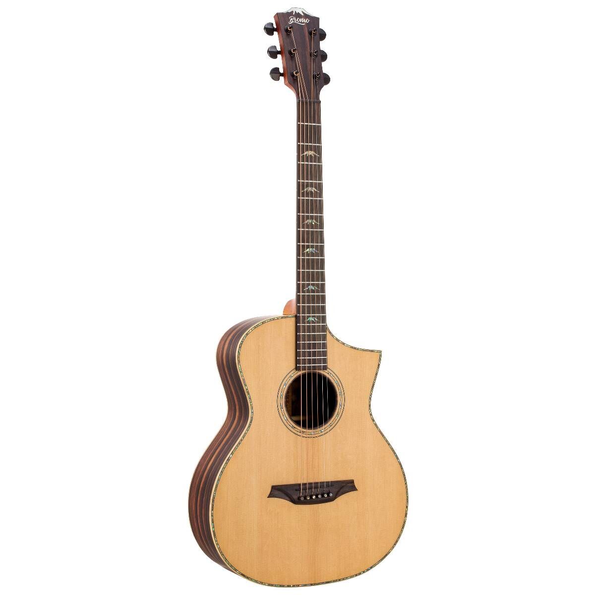 Bromo BAR5CE Rocky Mountain Series All Solid Concert Electric Acoustic Guitar with Gig Bag - Right Handed