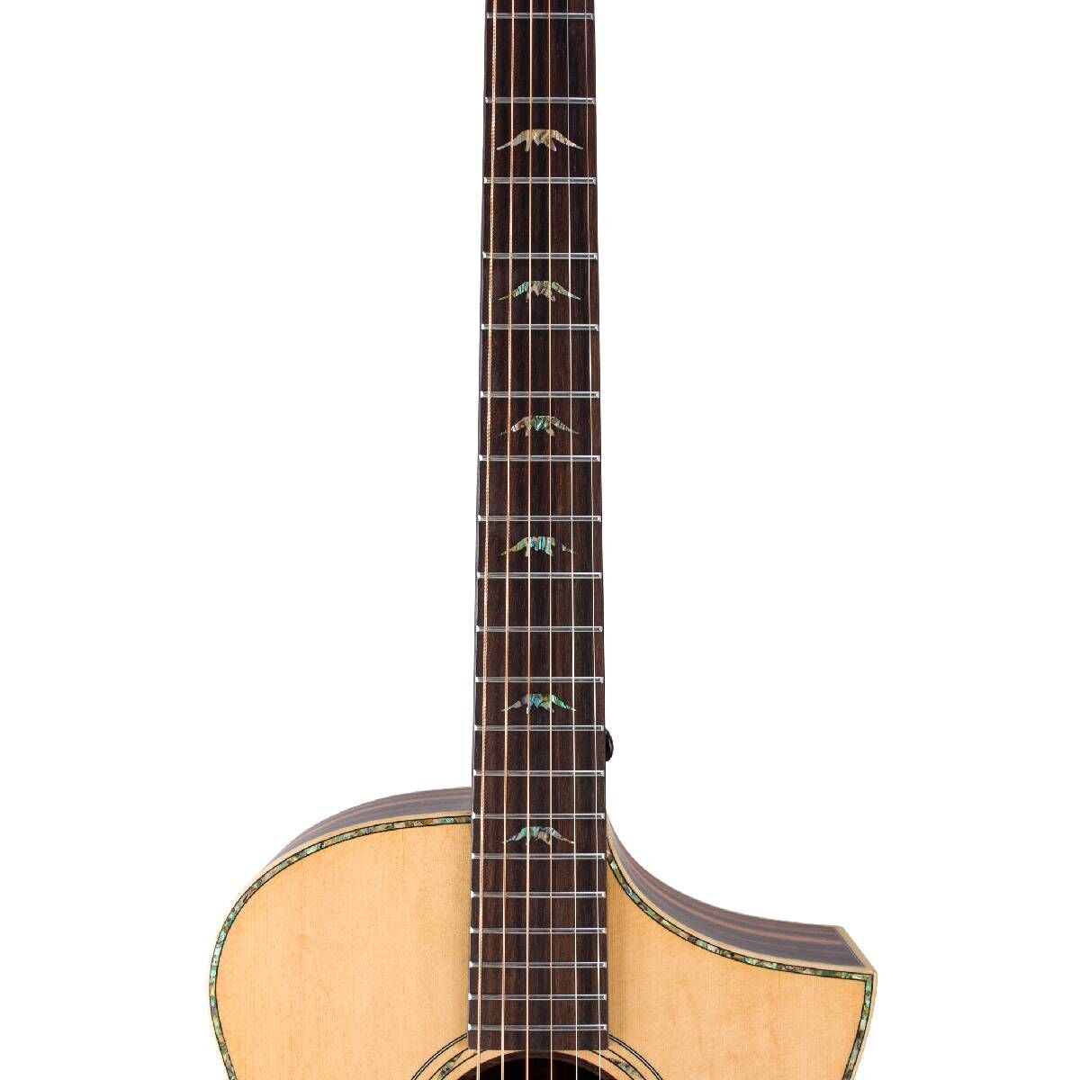 Bromo BAR5CE Rocky Mountain Series All Solid Concert Electric Acoustic Guitar with Gig Bag - Right Handed — view 4