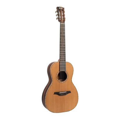 Bromo BAR6E Rocky Mountain Series All Solid Parlor Electric Acoustic Guitar with Gig Bag